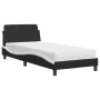 Bed with black and white synthetic leather mattress 90x200 cm by vidaXL, Beds and slatted bases - Ref: Foro24-3208342, Price:...