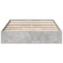 Concrete gray engineered wood bed with drawers 120x200 cm by vidaXL, Beds and slatted bases - Ref: Foro24-3280667, Price: 169...