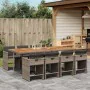 Garten-Essgruppe 9-teilig und graue synthetische Rattankissen von vidaXL, Gartensets - Ref: Foro24-3277873, Preis: 706,77 €, ...