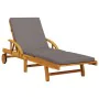 Sun loungers with cushions 2 pcs solid acacia wood 200x68x83 cm by vidaXL, Loungers - Ref: Foro24-3206373, Price: 465,58 €, D...