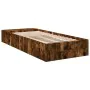 Smoke oak engineered wood bed frame 100x200 cm by vidaXL, Beds and slatted bases - Ref: Foro24-3280605, Price: 116,95 €, Disc...