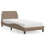 Bett mit Cappuccino-Kunstledermatratze 90x200 cm von vidaXL, Betten und Lattenroste - Ref: Foro24-3208341, Preis: 258,53 €, R...