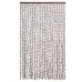 Beige and white chenille mosquito net curtain 118x220 cm by vidaXL, Mosquito nets for windows - Ref: Foro24-4004892, Price: 7...