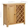 Weinregal für 11 Weinflaschen 80x32x80 cm Eichenholz von vidaXL, Weinregale - Ref: Foro24-289200, Preis: 240,81 €, Rabatt: %