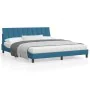 Blue velvet bed frame with LED lights 180x200 cm by vidaXL, Beds and slatted bases - Ref: Foro24-3213797, Price: 239,88 €, Di...