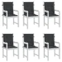 Garden chair cushion low backrest 6 pcs black Oxford fabric by vidaXL, Cushions for chairs and sofas - Ref: Foro24-314138, Pr...