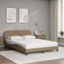 Bed with cappuccino synthetic leather mattress 120x200 cm by vidaXL, Beds and slatted bases - Ref: Foro24-3208381, Price: 380...