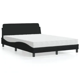 Bed with black fabric mattress 120x200 cm by vidaXL, Beds and slatted bases - Ref: Foro24-3208366, Price: 343,70 €, Discount: %