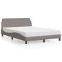 Bed with taupe gray fabric mattress 140x200 cm by vidaXL, Beds and slatted bases - Ref: Foro24-3208408, Price: 381,51 €, Disc...