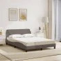 Bed with taupe gray fabric mattress 140x200 cm by vidaXL, Beds and slatted bases - Ref: Foro24-3208408, Price: 381,51 €, Disc...