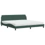 Bed with dark green velvet mattress 200x200 cm by vidaXL, Beds and slatted bases - Ref: Foro24-3208474, Price: 445,67 €, Disc...