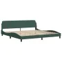 Bed with dark green velvet mattress 200x200 cm by vidaXL, Beds and slatted bases - Ref: Foro24-3208474, Price: 445,67 €, Disc...