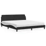 Bed with black and white synthetic leather mattress 180x200 cm by vidaXL, Beds and slatted bases - Ref: Foro24-3208462, Price...