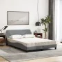 Bed with light gray fabric mattress 140x190 cm by vidaXL, Beds and slatted bases - Ref: Foro24-3208384, Price: 322,31 €, Disc...