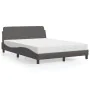 Bett mit grauer Kunstledermatratze 140x190 cm von vidaXL, Betten und Lattenroste - Ref: Foro24-3208400, Preis: 341,79 €, Raba...