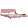 Cama con colchón terciopelo rosa 180x200 cm de vidaXL, Camas y somieres - Ref: Foro24-3208456, Precio: 421,23 €, Descuento: %