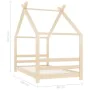 Solid pine wood children's bed frame 80x160 cm by vidaXL, Cribs and beds for children - Ref: Foro24-289608, Price: 171,17 €, ...