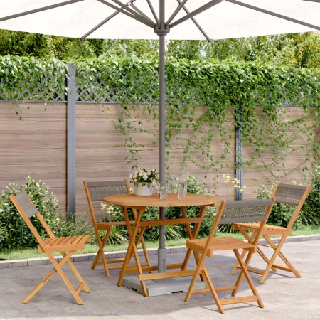 Garden dining set 5 pieces polypropylene solid wood gray by vidaXL, Garden sets - Ref: Foro24-3281770, Price: 264,41 €, Disco...