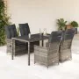 5-piece garden dining set with gray synthetic rattan cushions by vidaXL, Garden sets - Ref: Foro24-3276738, Price: 597,00 €, ...