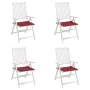 Garden chair cushions 4 pcs red red Oxford fabric 40x40x3 cm by vidaXL, Cushions for chairs and sofas - Ref: Foro24-314021, P...