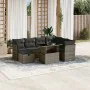 Gartensofa- und Kissenset 8-teilig aus grauem synthetischem Rattan von vidaXL, Gartensets - Ref: Foro24-3274680, Preis: 565,2...