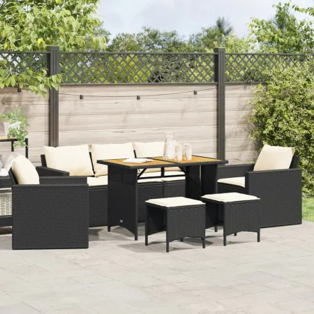 6-piece garden sofa set and black synthetic rattan cushions by vidaXL, Garden sets - Ref: Foro24-3213556, Price: 512,77 €, Di...