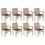 Stackable garden chairs 8 pcs solid teak wood with cushions by vidaXL, Garden chairs - Ref: Foro24-3073441, Price: 942,76 €, ...