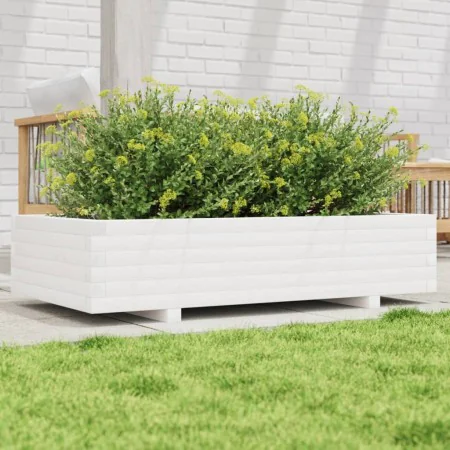 Solid white pine wood planter 110x60x26.5 cm by vidaXL, Pots and planters - Ref: Foro24-847349, Price: 105,00 €, Discount: %