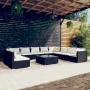 Garden furniture set 11 pieces and black synthetic rattan cushions by , Garden sets - Ref: Foro24-3102439, Price: 1,00 €, Dis...