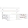 Pallet furniture 6 pieces and white impregnated pine wood cushions by , Garden sets - Ref: Foro24-3066928, Price: 566,12 €, D...