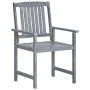 Garden chairs with cushions 8 pcs solid gray acacia wood by , Garden chairs - Ref: Foro24-3078230, Price: 541,60 €, Discount: %