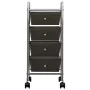 Portable storage cart with 4 black plastic drawers by vidaXL, Cargo forklifts - Ref: Foro24-320398, Price: 51,22 €, Discount: %