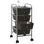 Portable storage cart with 4 black plastic drawers by vidaXL, Cargo forklifts - Ref: Foro24-320398, Price: 51,22 €, Discount: %