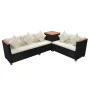 7-piece garden furniture set with black synthetic rattan cushions by , Garden sets - Ref: Foro24-43008, Price: 676,74 €, Disc...