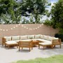 Garden furniture 12 pcs cream cushions solid acacia wood by , Garden sets - Ref: Foro24-3086943, Price: 1,00 €, Discount: %