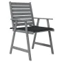 Garden dining chairs with cushions 4 pcs solid acacia wood by , Garden chairs - Ref: Foro24-3078411, Price: 337,09 €, Discoun...