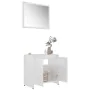 Glossy white plywood bathroom furniture set by vidaXL, Bathroom furniture - Ref: Foro24-802657, Price: 70,29 €, Discount: %