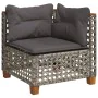 7-piece garden sofa set with gray synthetic rattan cushions by , Garden sets - Ref: Foro24-3261747, Price: 583,20 €, Discount: %