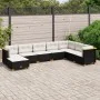 Gartensofa- und Kissenset 8-teilig aus schwarzem synthetischem Rattan von , Gartensets - Ref: Foro24-3261953, Preis: 615,20 €...