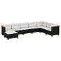 Gartensofa- und Kissenset 8-teilig aus schwarzem synthetischem Rattan von , Gartensets - Ref: Foro24-3261953, Preis: 615,20 €...