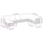 Gartensofa- und Kissenset 8-teilig aus schwarzem synthetischem Rattan von , Gartensets - Ref: Foro24-3261953, Preis: 615,20 €...