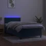 Box spring bed with mattress and LED dark blue velvet 80x200 cm by , Beds and slatted bases - Ref: Foro24-3134433, Price: 280...