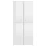 Glossy white plywood shoe cabinet 80x39x178 cm by vidaXL, Shoe racks and shoe organizers - Ref: Foro24-802864, Price: 225,89 ...