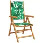 Garden chairs 2 pcs acacia wood and leaf patterned fabric by , Garden chairs - Ref: Foro24-367661, Price: 149,21 €, Discount: %