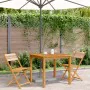 Bistro chairs 2 pcs solid acacia wood and beige polypropylene by , Garden chairs - Ref: Foro24-367680, Price: 95,88 €, Discou...