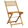 Bistro chairs 2 pcs solid acacia wood and beige polypropylene by , Garden chairs - Ref: Foro24-367680, Price: 95,88 €, Discou...