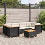 Gartensofagarnitur 7-teilig mit schwarzen Polstern aus synthetischem Rattan von , Gartensets - Ref: Foro24-3261743, Preis: 54...