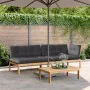 Gartensofa-Set aus Paletten und Kissen, 3-teilig, Akazienholz von , Outdoor-Sofas - Ref: Foro24-3209319, Preis: 471,90 €, Rab...