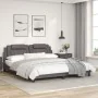 Bed frame with gray synthetic leather headboard 180x200cm by , Beds and slatted bases - Ref: Foro24-3208113, Price: 242,77 €,...