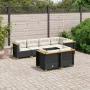 Set mit 7 Gartensofas mit Kissen Kunstrattan schwarz von , Gartensets - Ref: Foro24-3261881, Preis: 585,28 €, Rabatt: %